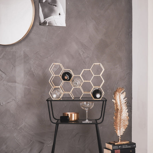 Wijnrek Metaal Goud 11 Flessen