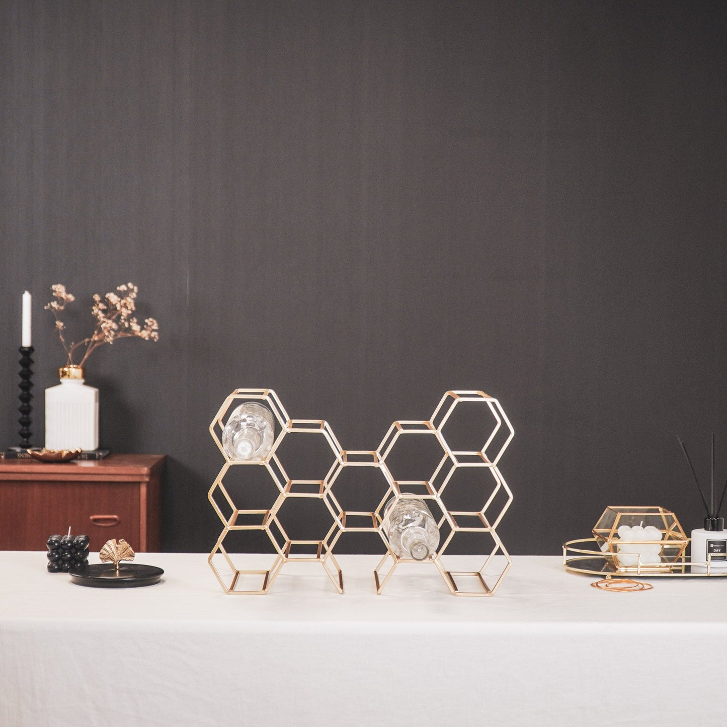 Wijnrek Metaal Goud 11 Flessen