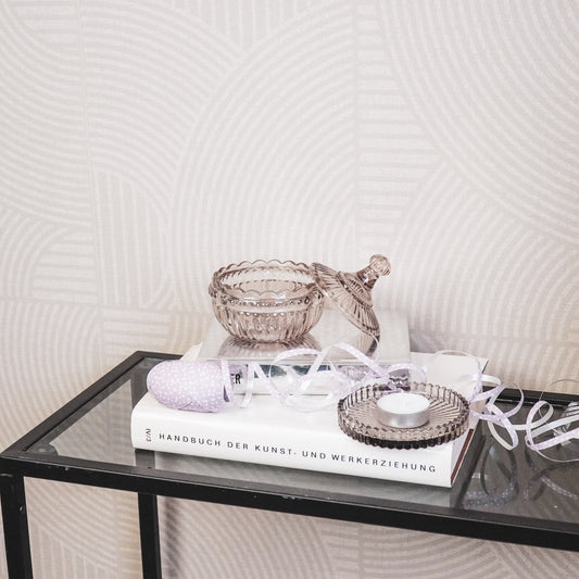 Glazen Pot Met Deksel Reliëf